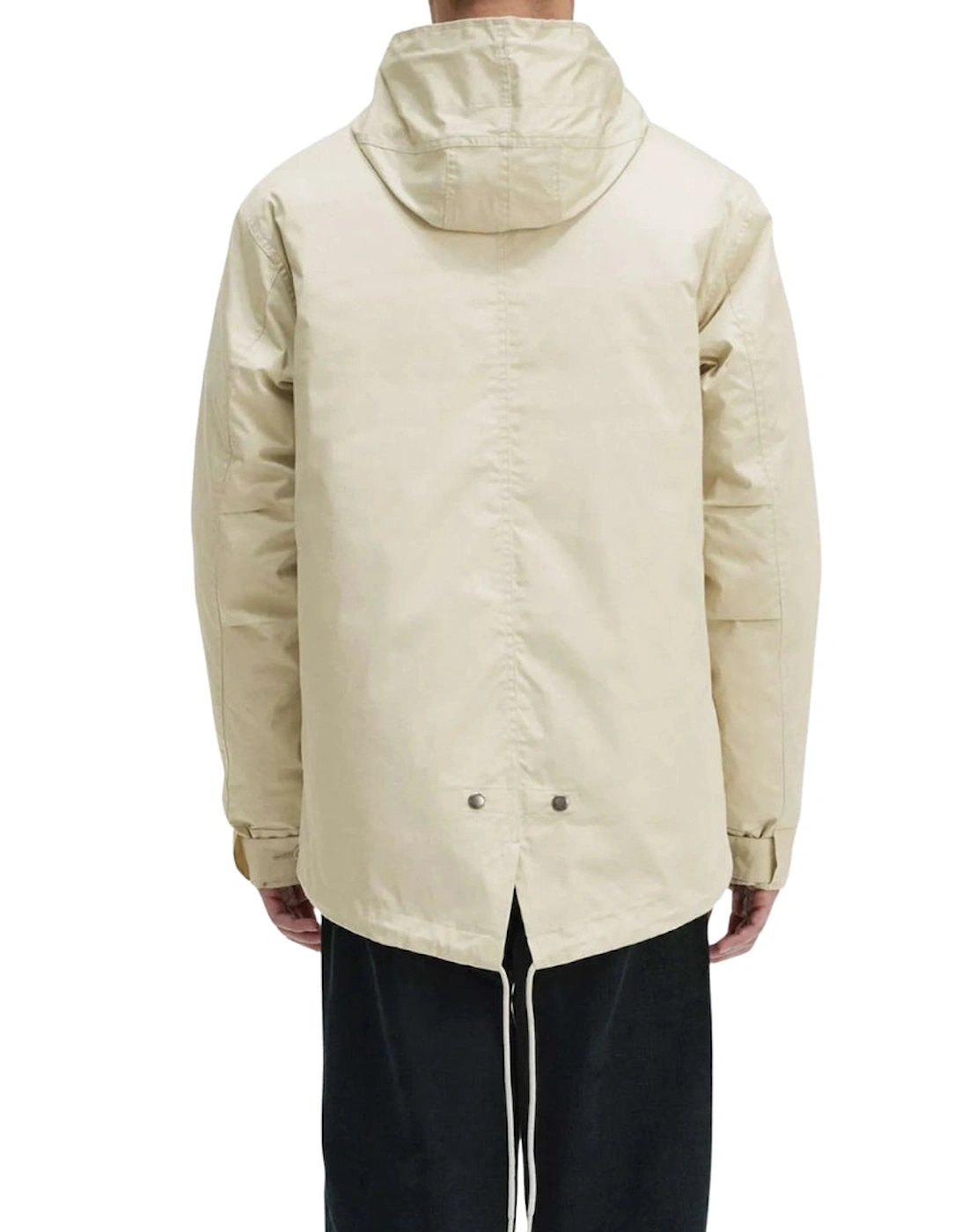 Light Oyster Short Padded Parka Jacket