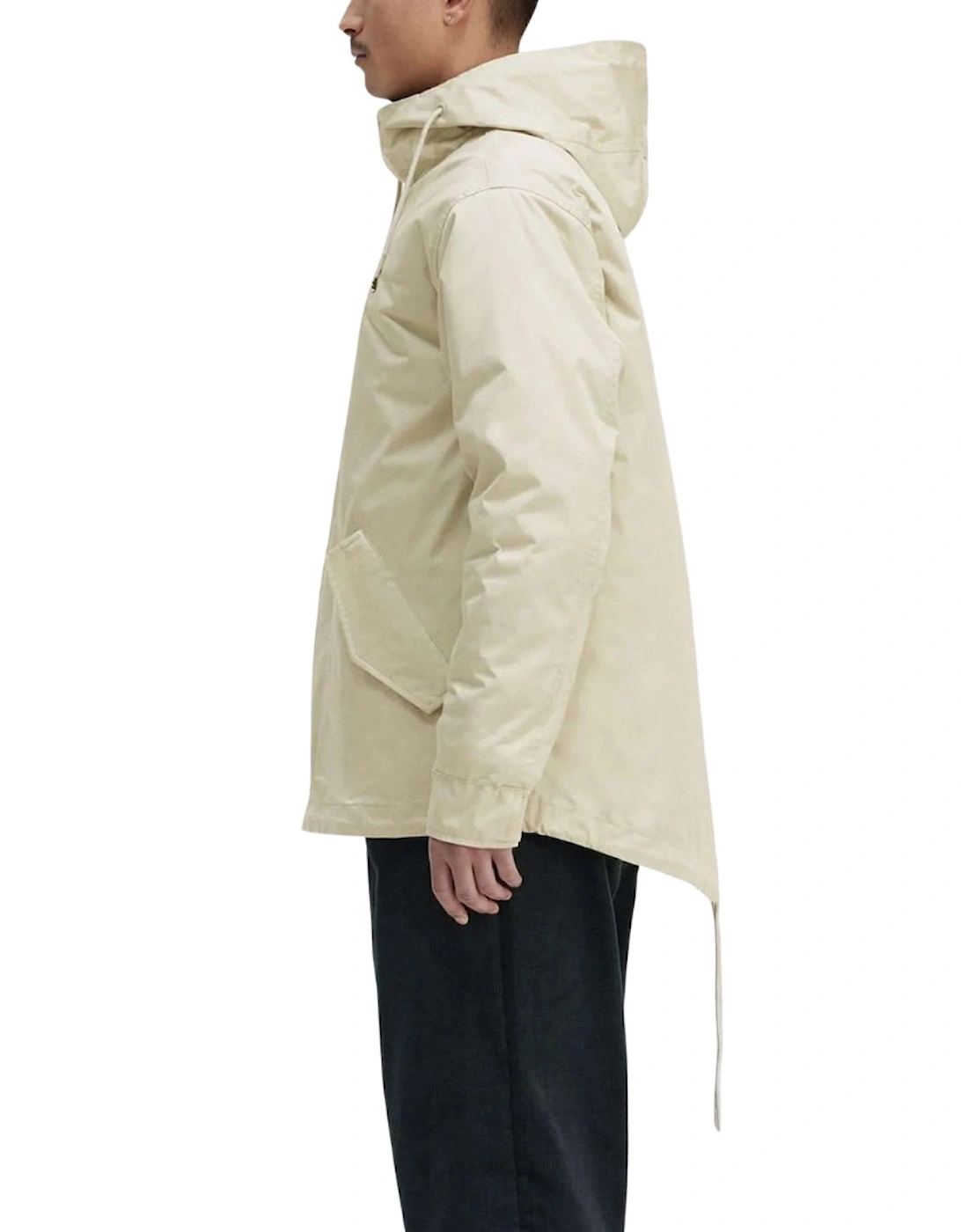 Light Oyster Short Padded Parka Jacket