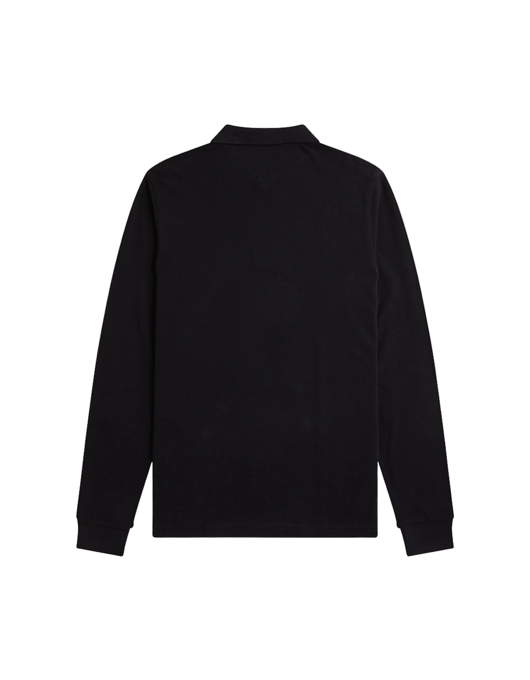 Whisky Brown Logo Black Long Sleeved Polo Shirt