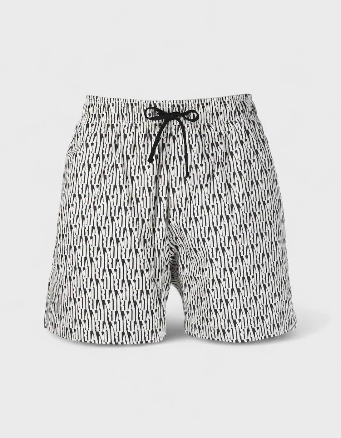 Men's Amiri All Over Swim Trunk Black White - Grey - Size: 37/36/32