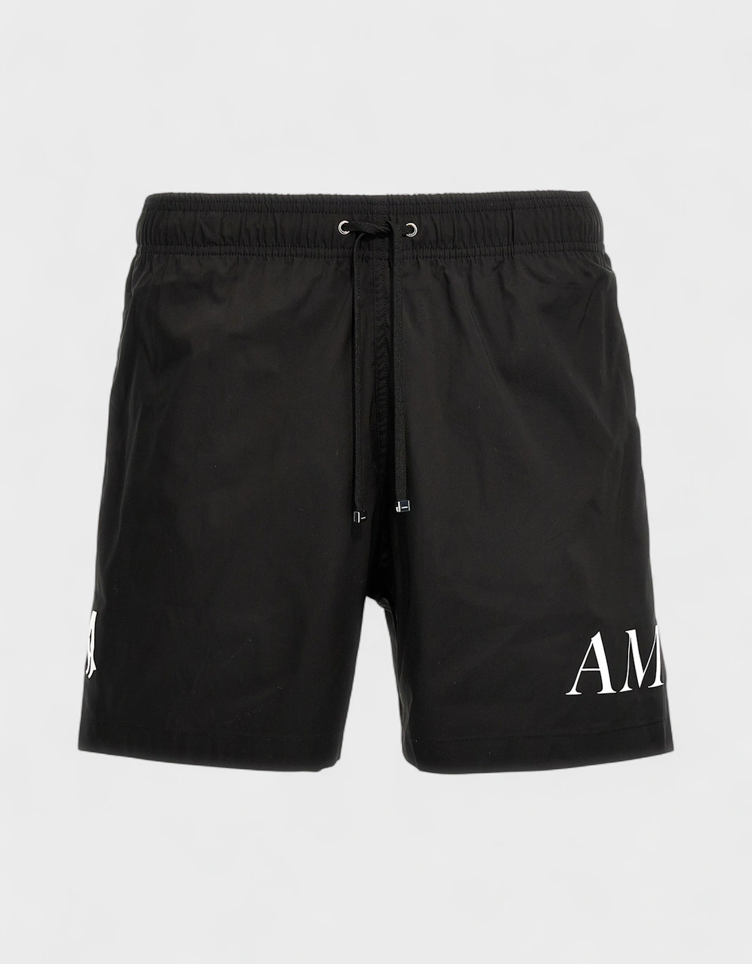 Men's Amiri Double Logo Swim Trunk Black - Size: 39/38/32