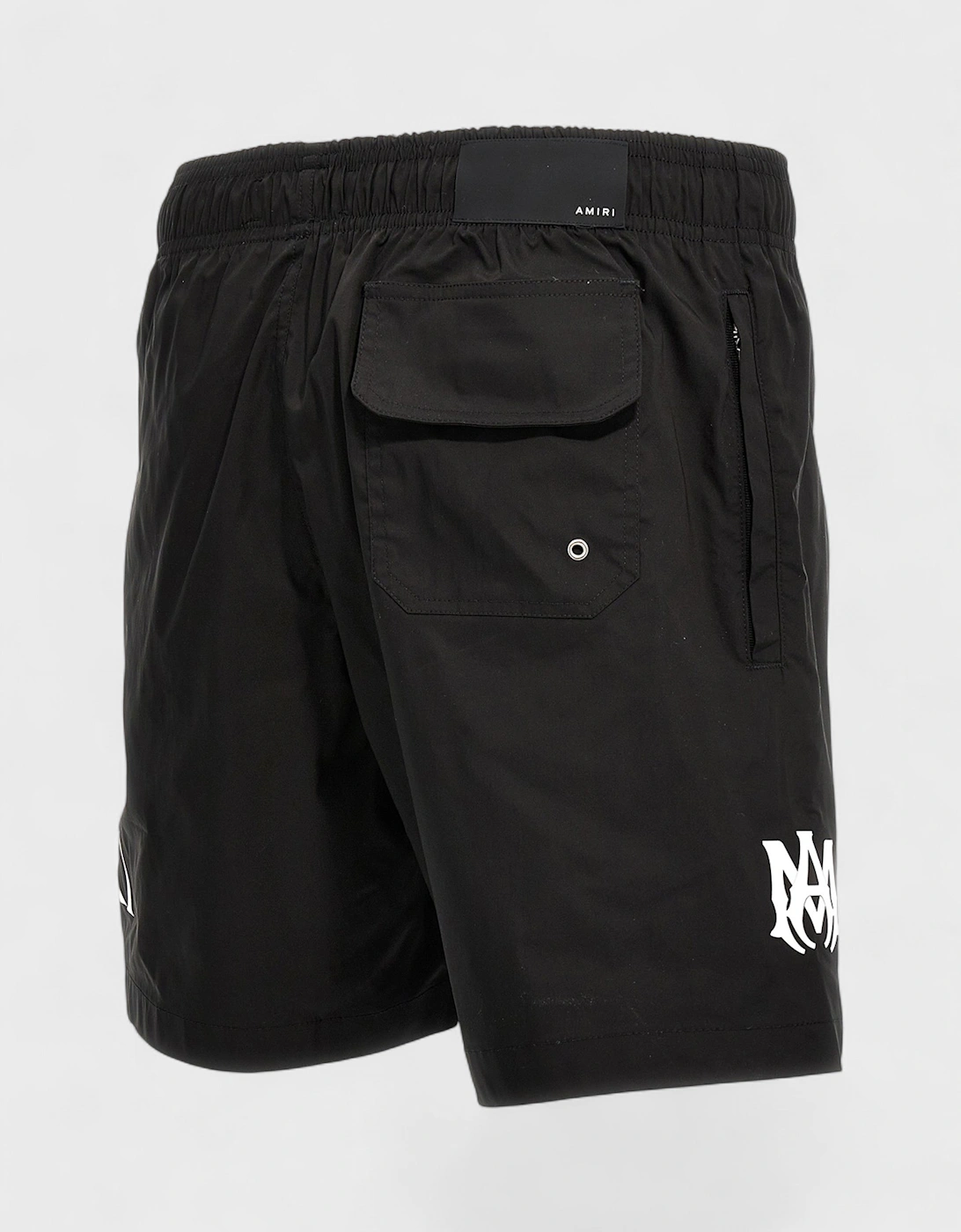 Double Logo Swim Trunk Black