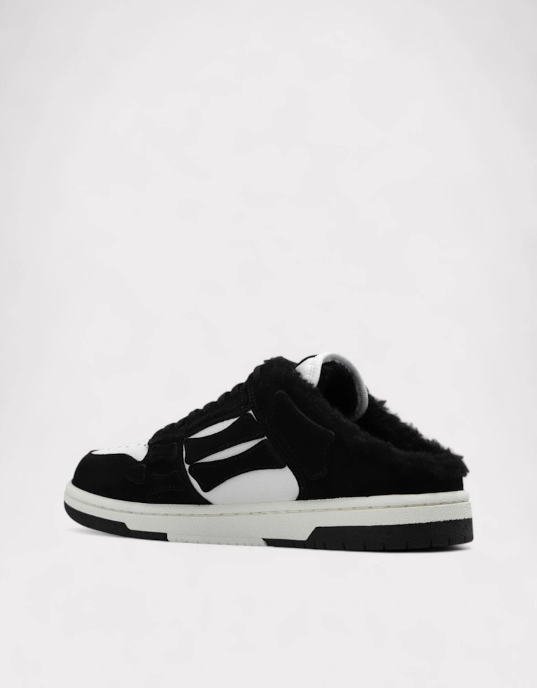 Skel Low Top Mule Shearling Black Wmns