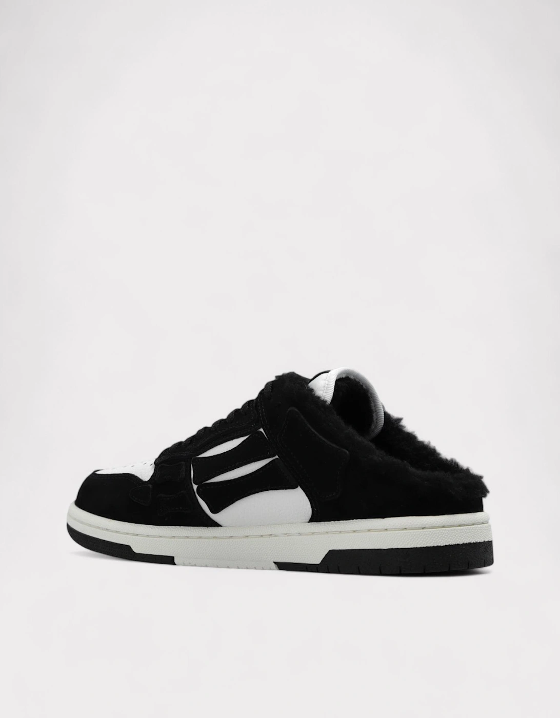 Skel Low Top Mule Shearling Black Wmns