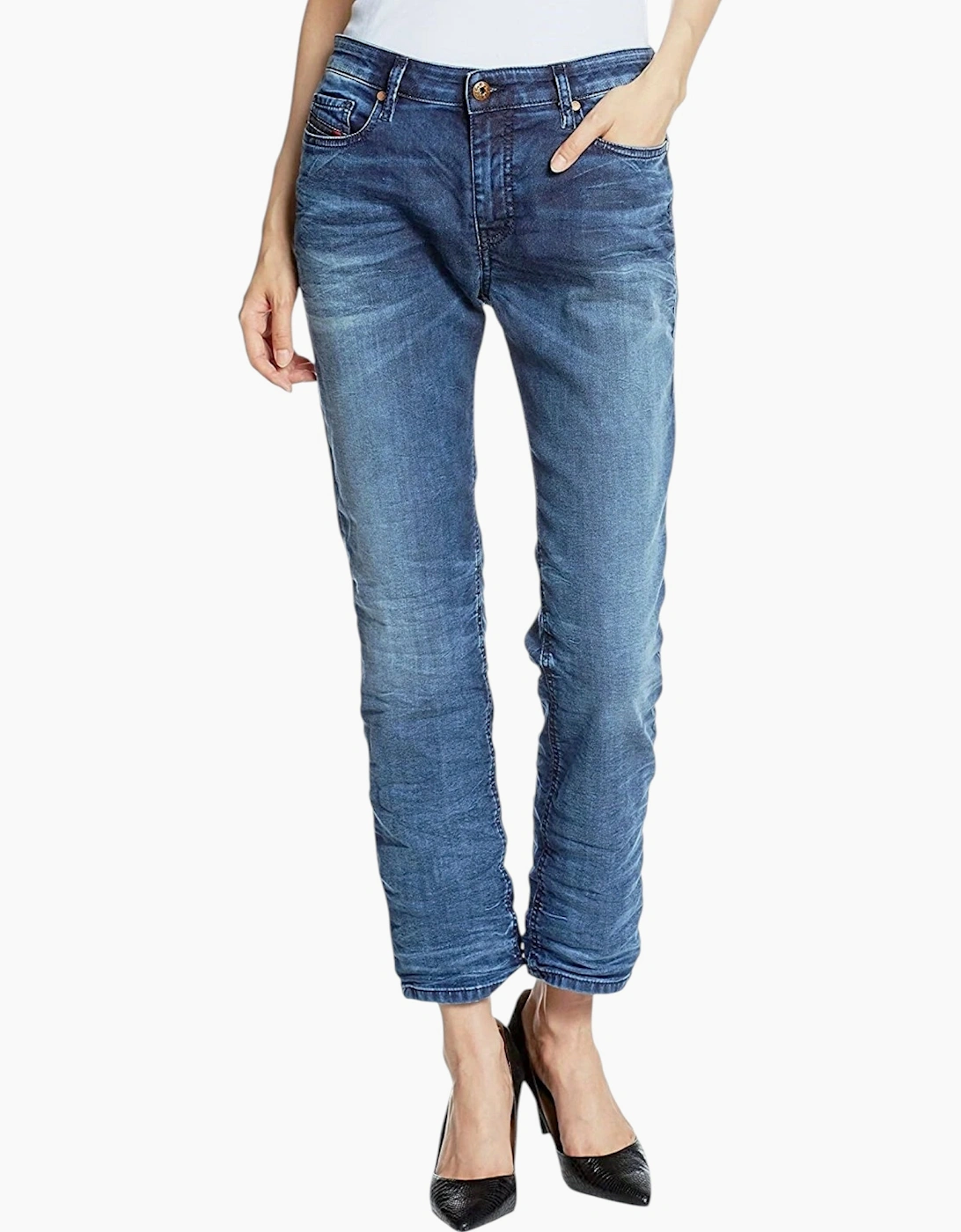 Diesel Women's Blue Rizzo Ne 0674Z Jeans Stretch Casual Trouser Denim Sweat Jogg Pants  28In/12 W29 L28