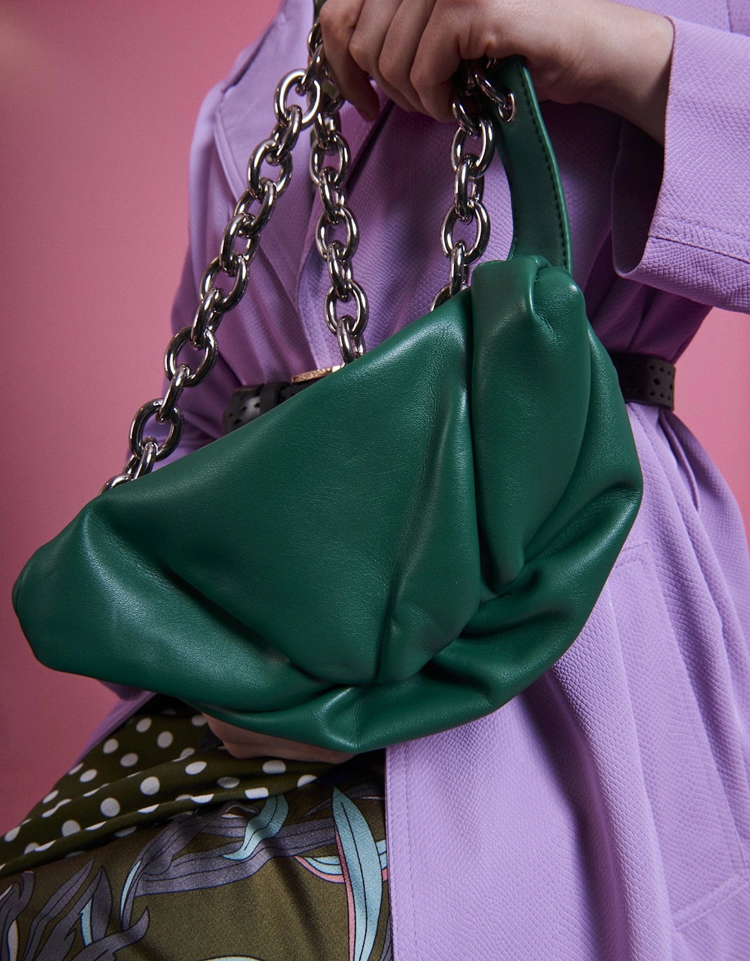 Green ECO Charlotte Leather Bag, 3 of 2