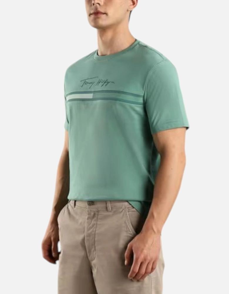 Mens T Shirts Signature Tonal Flag Logo Summer Cotton Tino Tee