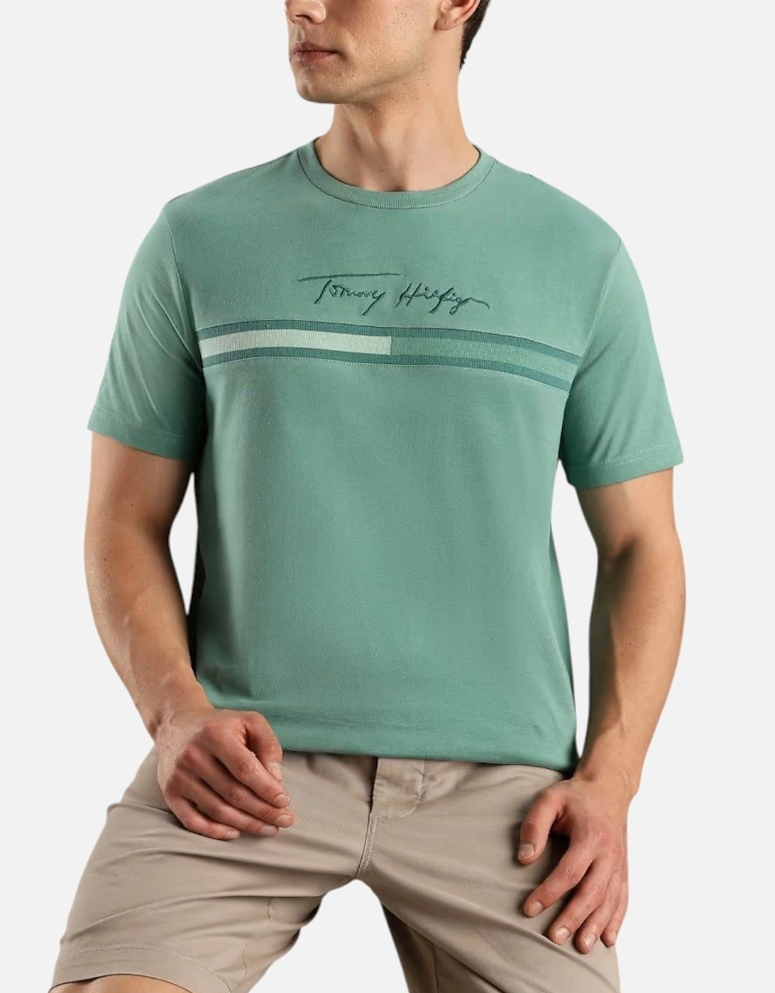 Mens T Shirts Signature Tonal Flag Logo Summer Cotton Tino Tee, 6 of 5