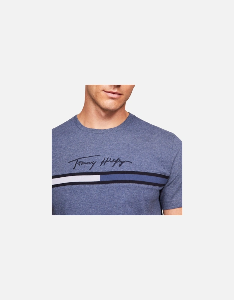 Mens T Shirts Signature Tonal Flag Logo Summer Cotton Tino Tee