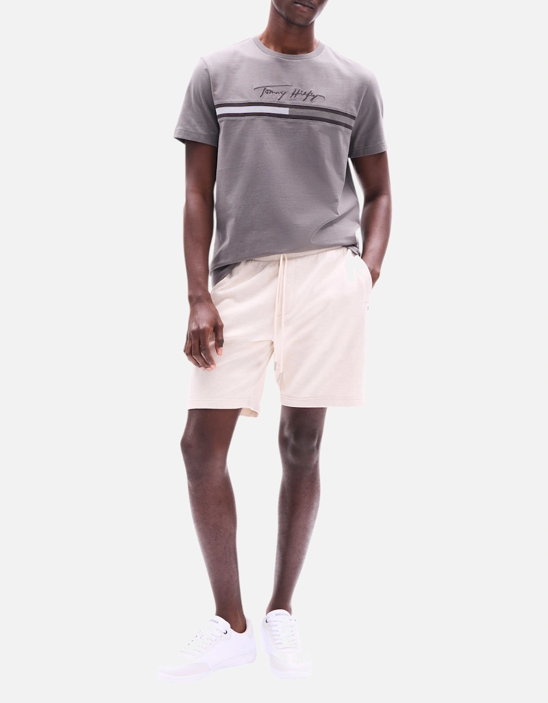 Mens T Shirts Signature Tonal Flag Logo Summer Cotton Tino Tee