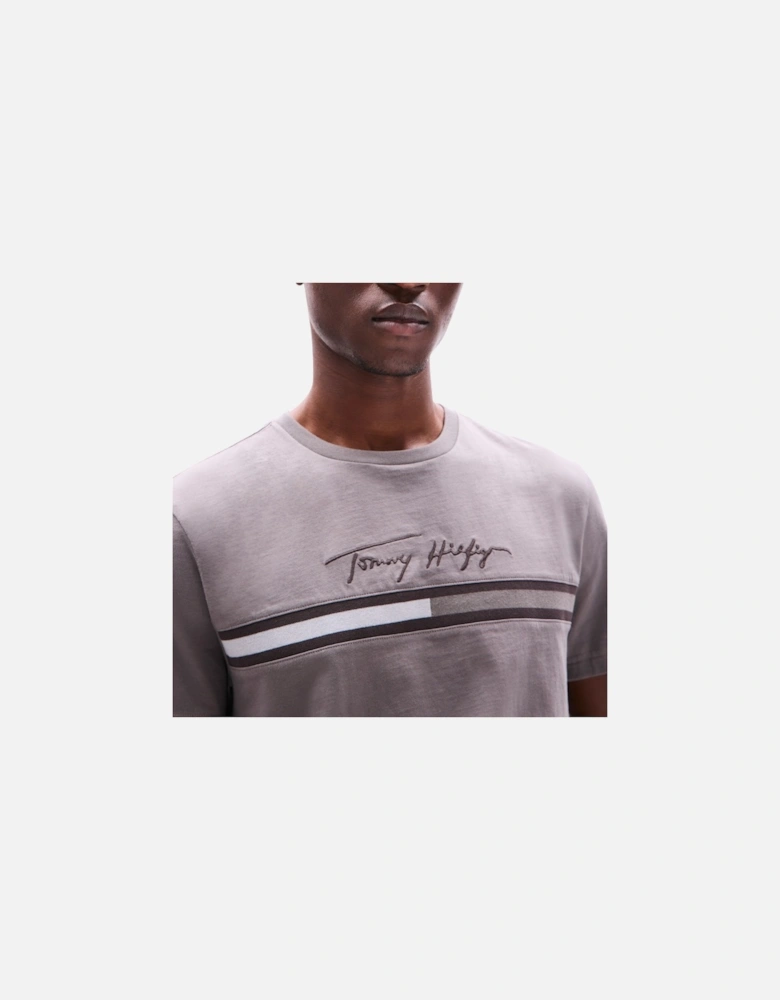 Mens T Shirts Signature Tonal Flag Logo Summer Cotton Tino Tee