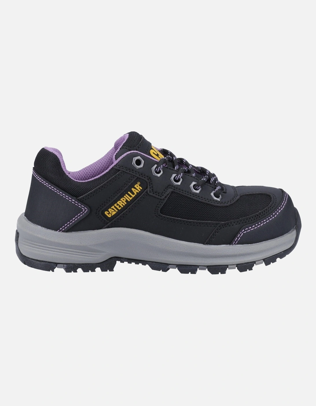 Elmore  Womens Low 37407-69760 Black/Lilac Safety Trainers, 5 of 4