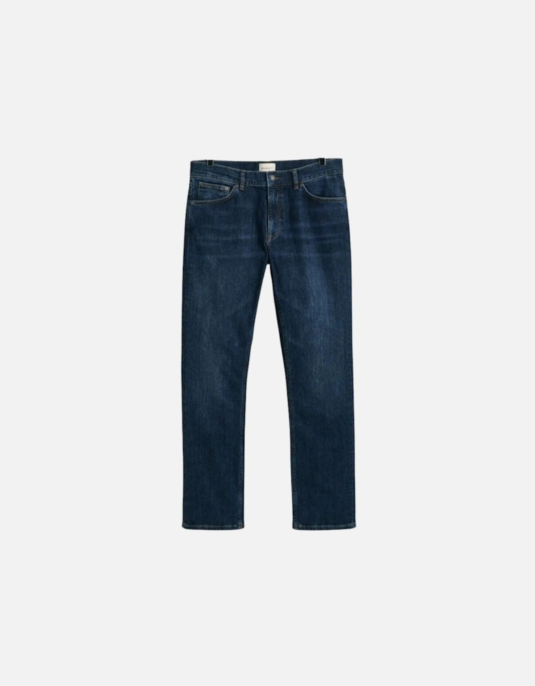 Regular Fit Jeans - Dark Blue Worn In