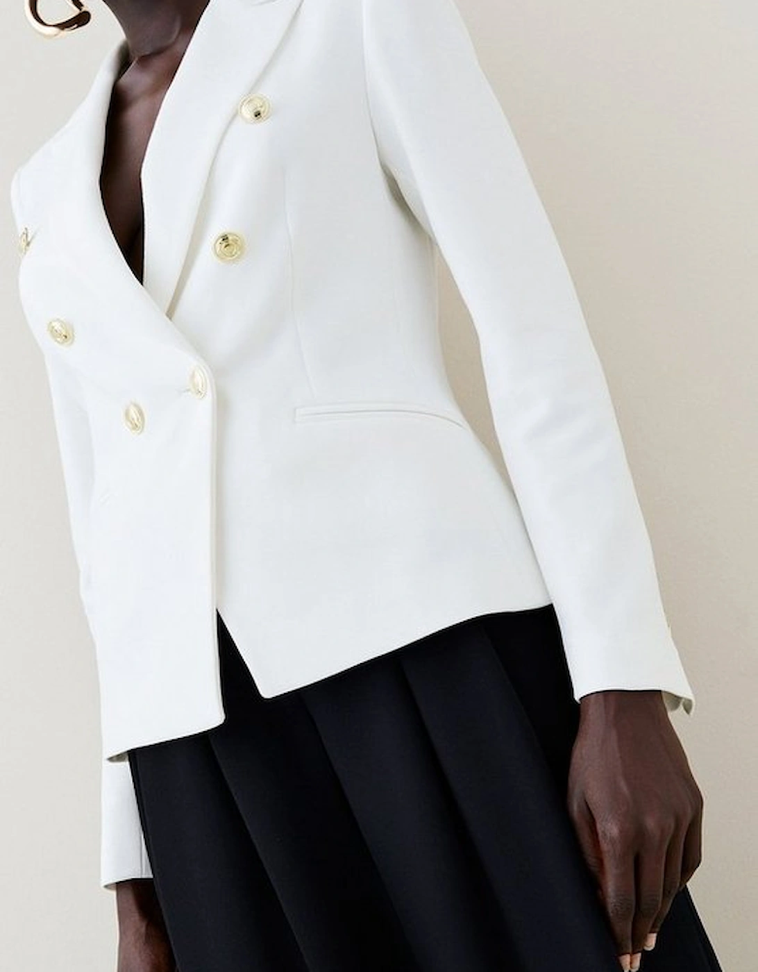 Petite Tailored Button Military Blazer, 2 of 1