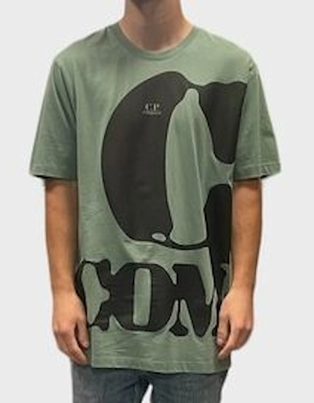 Cp Company Men's Tan Wrap Logo T-Shirt - Green Bay  42 Extra Large