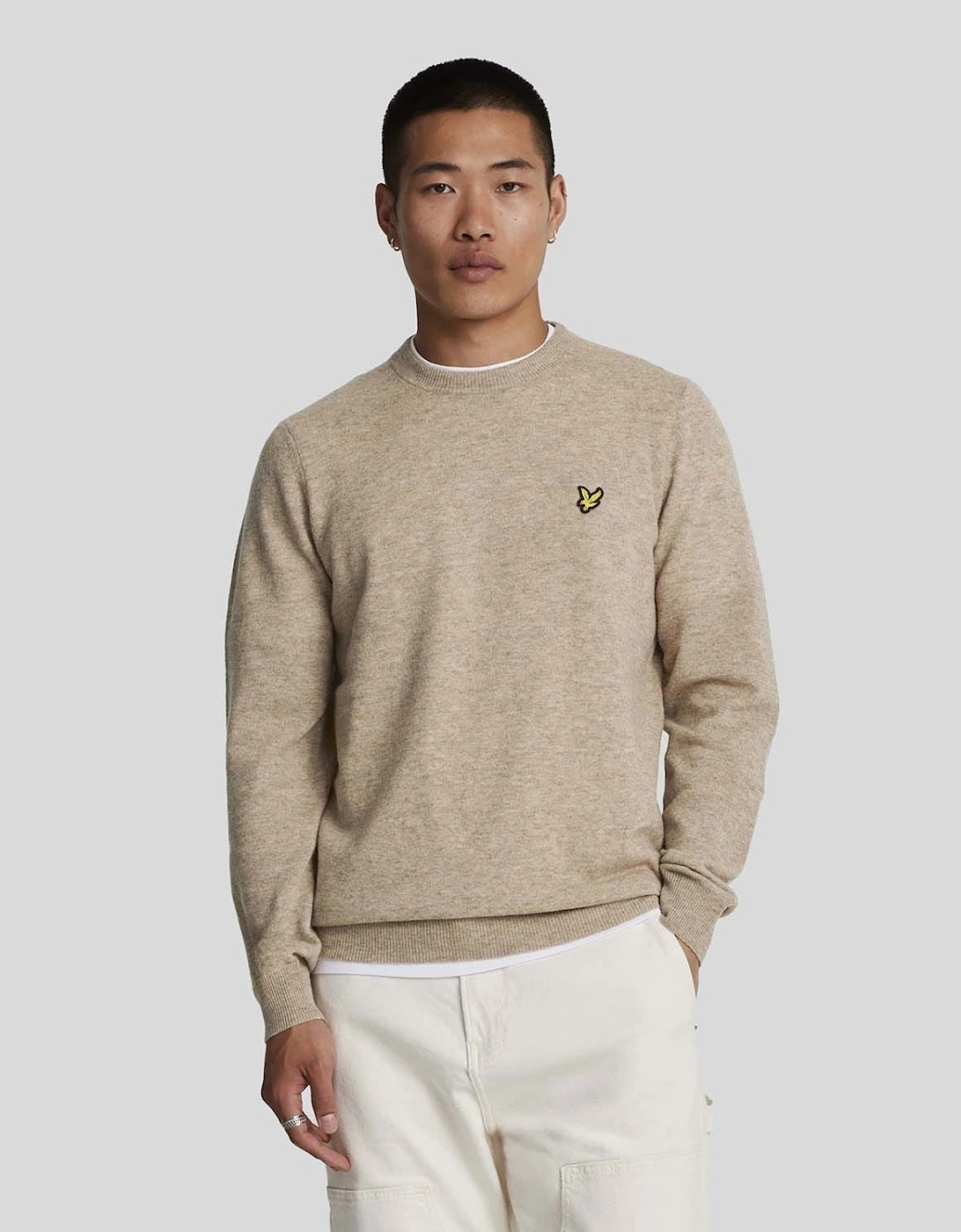 Lambswool Blend Crew Neck Jumper, 6 of 5