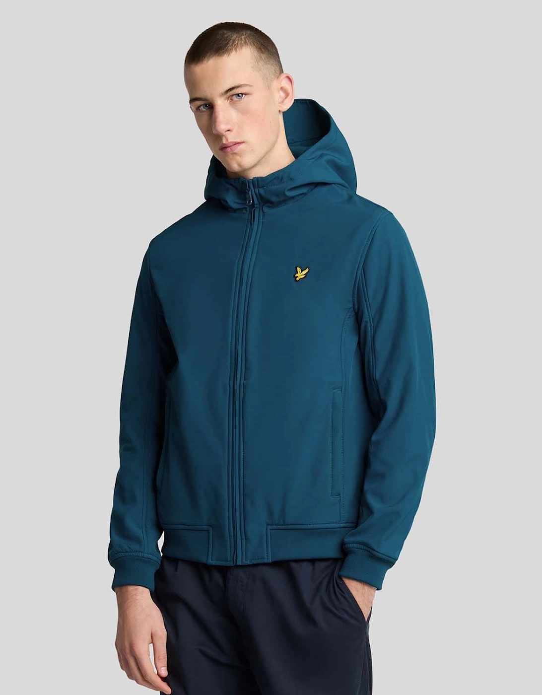 Lyle And Scott Men's Fleece Back Softshell Jacket - Blue - Size: 40/Regular
