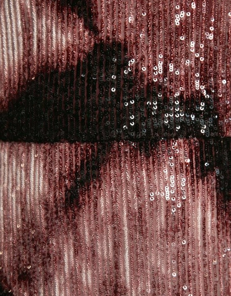 Petite Ombre Sequin Woven Midi Dress