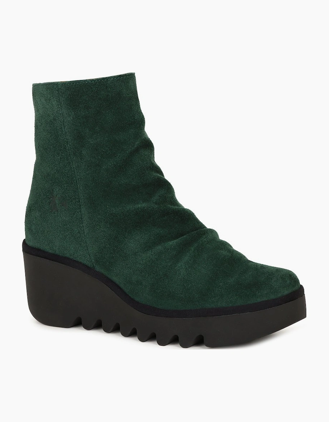 Fly London Women's Baan Womens Wedge Heel Ankle Boots - Green - Size: 5