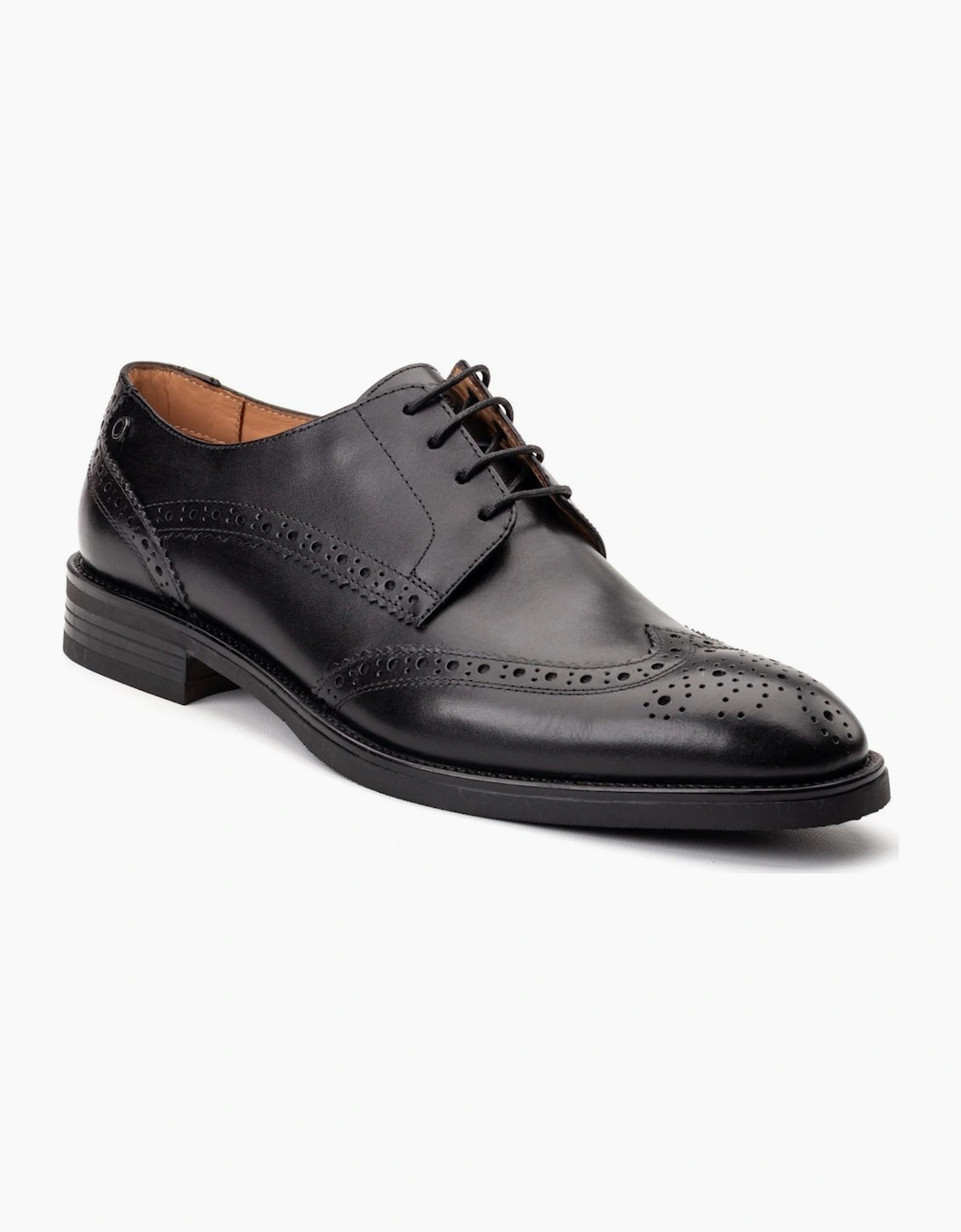 Base Men's Black Pocket Brogues - Size: 7