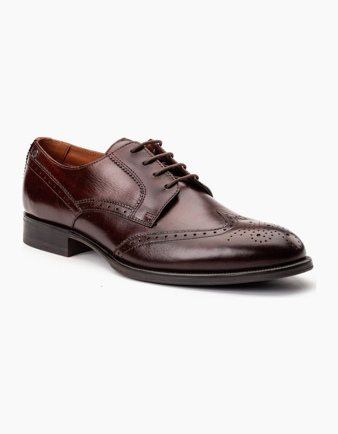 Base Men's Brown Bell Brogue Shoes - Size: 6