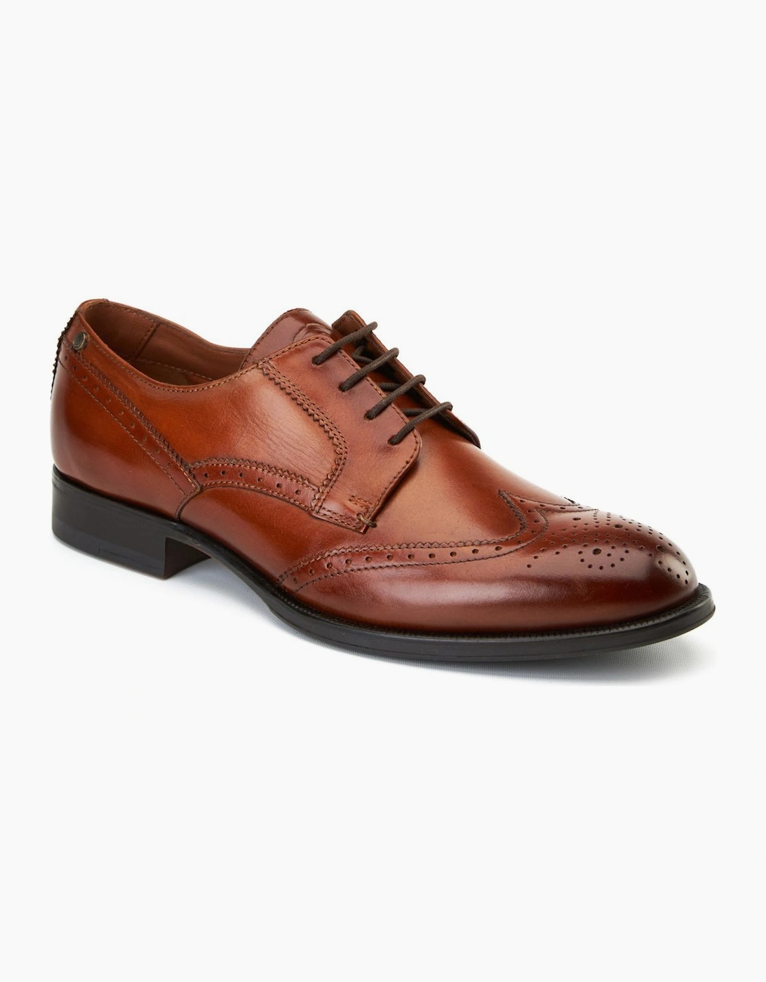 Base Men's Brown Bell Brogue Shoes - Size: 9