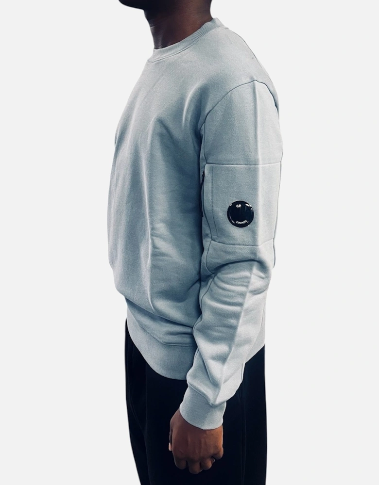 Diagonal Raised Fleece Lens Sweatshirt - Drizzle Grey