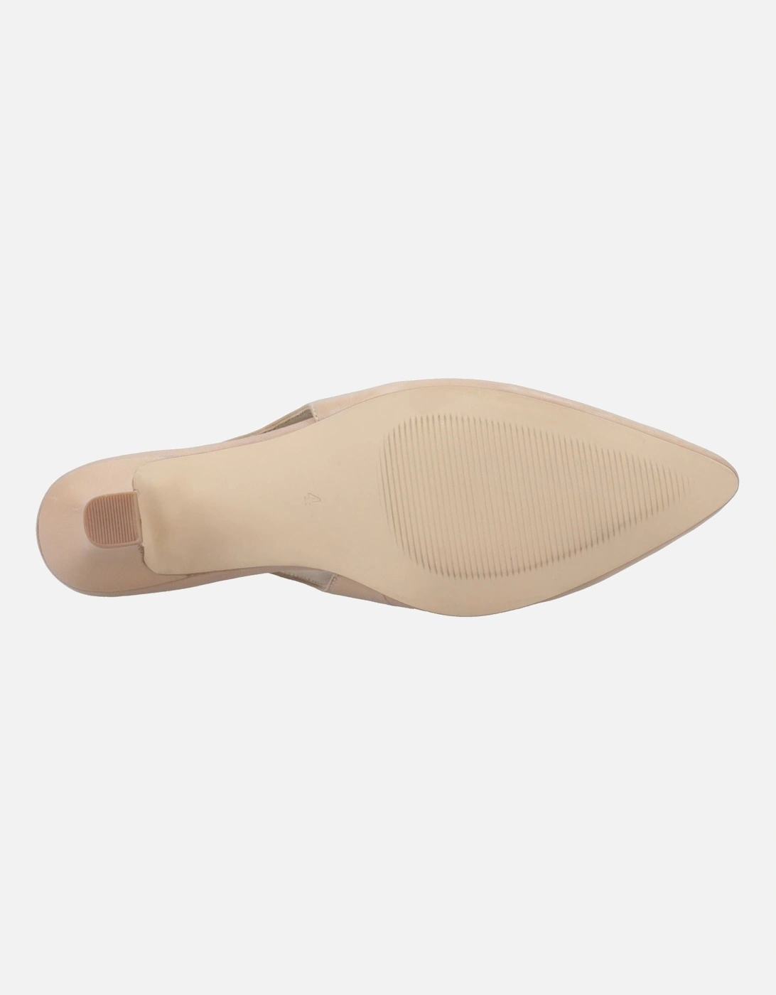 Nahla Leather Women's Nude Pointy Slingback Shoes