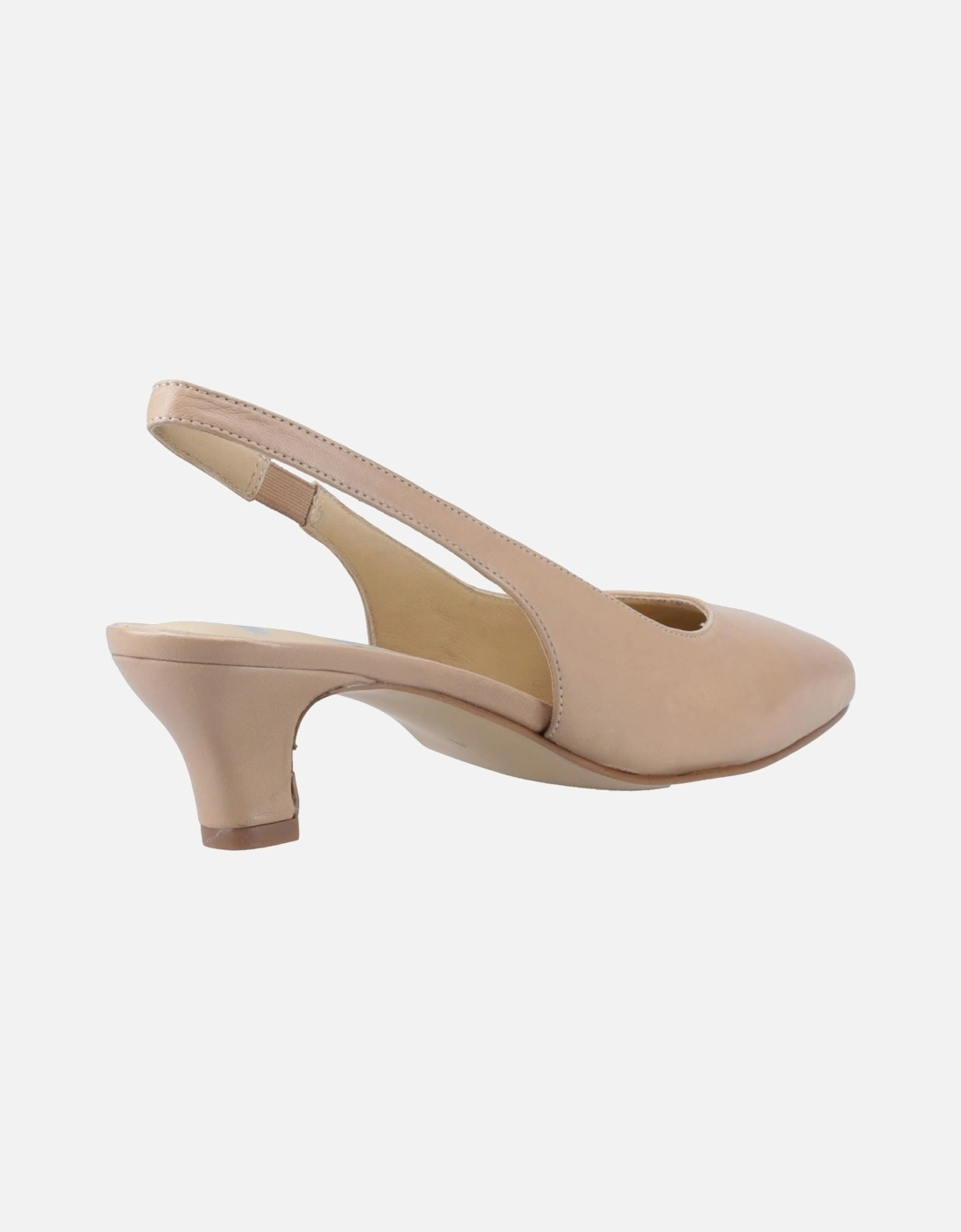 Nahla Leather Women's Nude Pointy Slingback Shoes, 7 of 6
