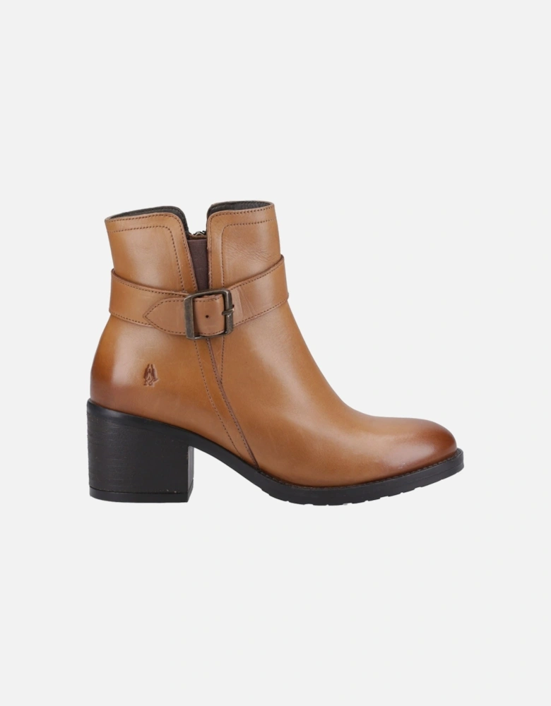 Hensley Leather Women's Tan Heeled Ankle Boots