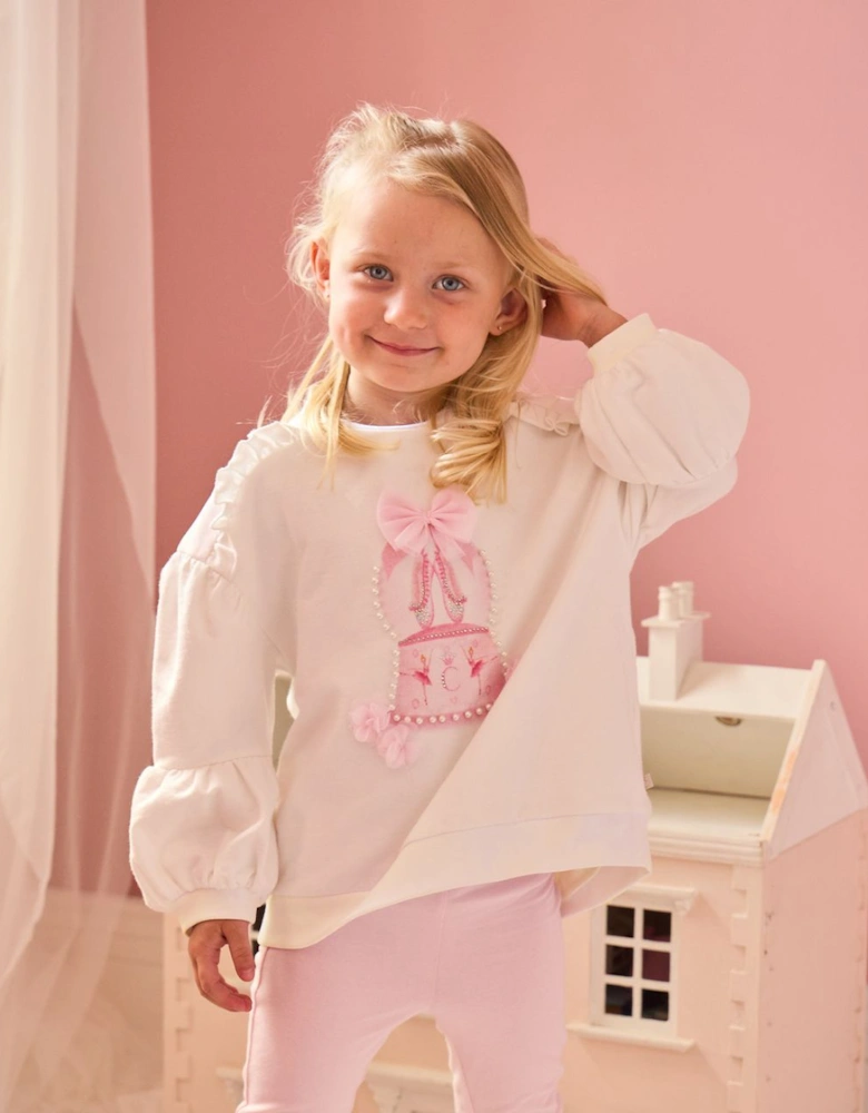 Girls Pink Jumper Legging Set