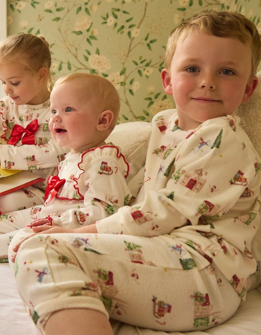Boys Christmas Print Fleece Pyjamas, 6 of 5
