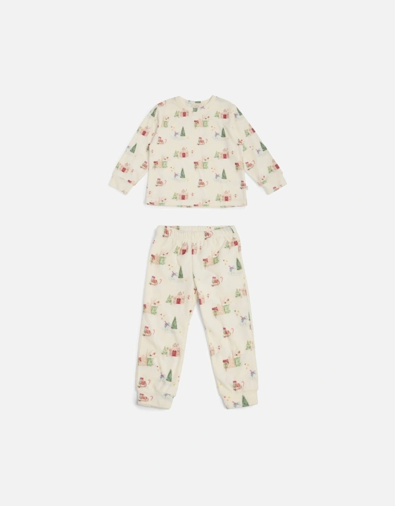 Boys Christmas Print Fleece Pyjamas