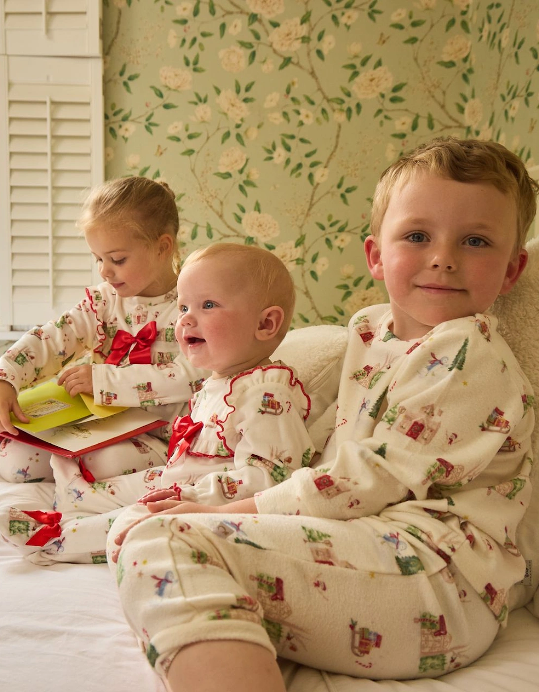 Boys Christmas Print Fleece Pyjamas