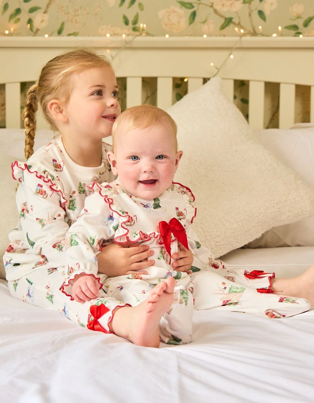 Girls Christmas Print Fleece Pyjamas