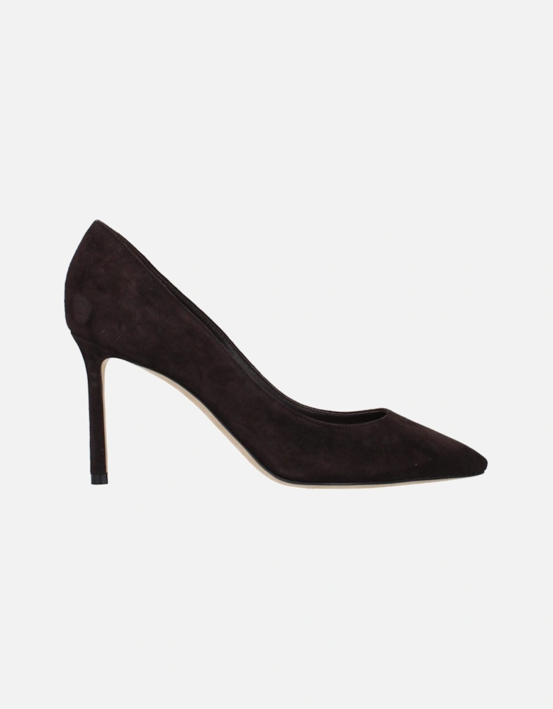Leather Ankle Boots with Block Heel Women - Brown Pumps