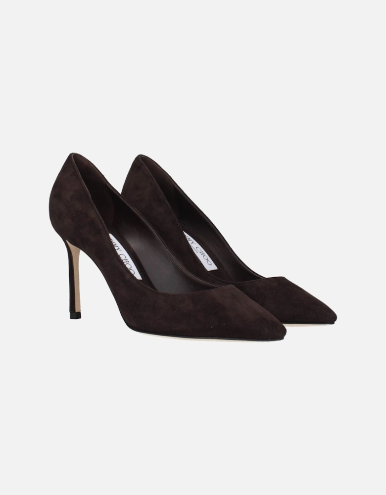 Leather Ankle Boots with Block Heel Women - Brown Pumps