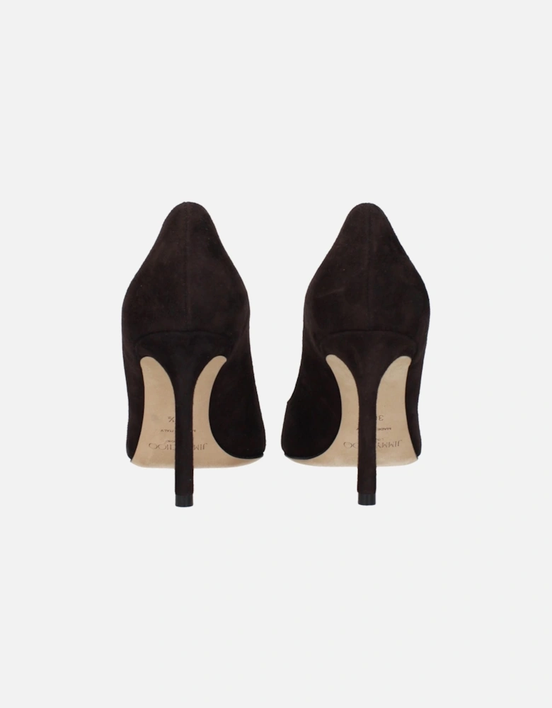 Leather Ankle Boots with Block Heel Women - Brown Pumps
