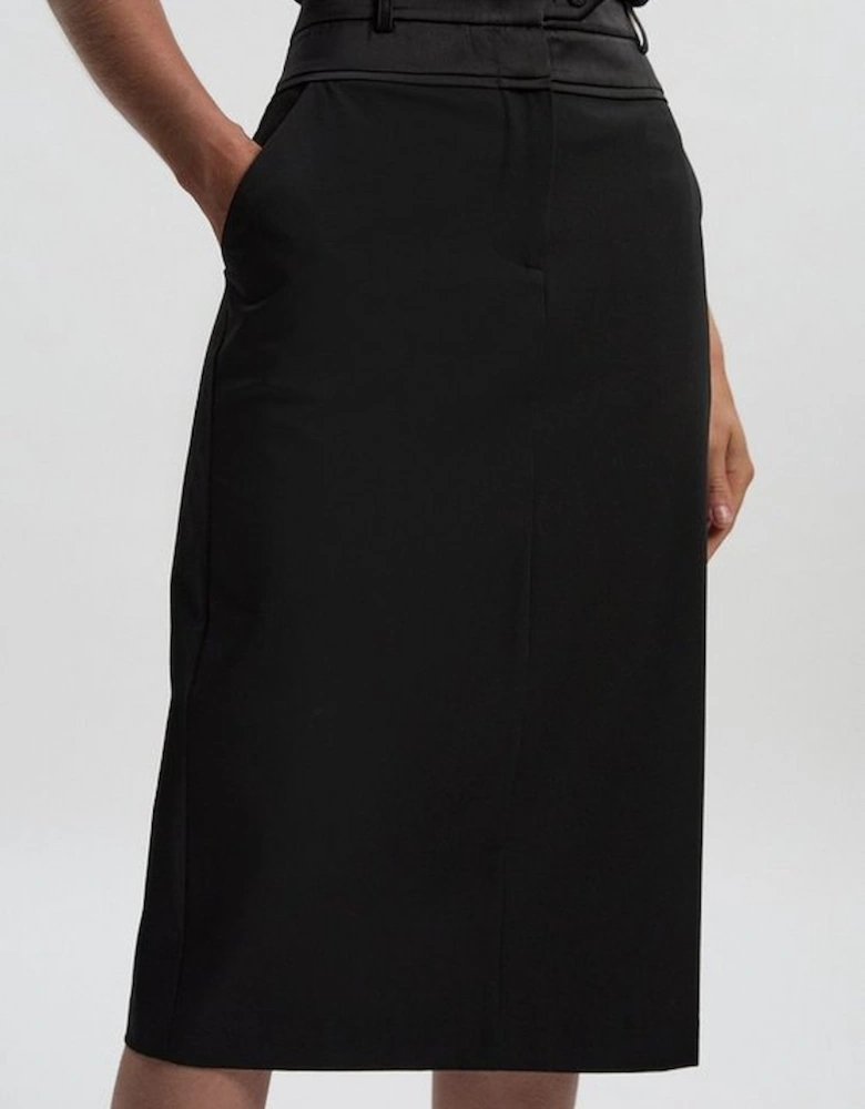 Tailored Tux High Waisted Pencil Skirt