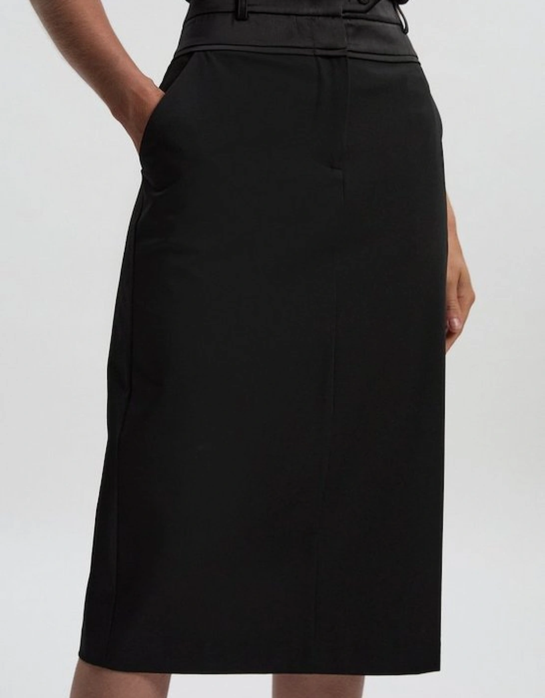 Tailored Tux High Waisted Pencil Skirt
