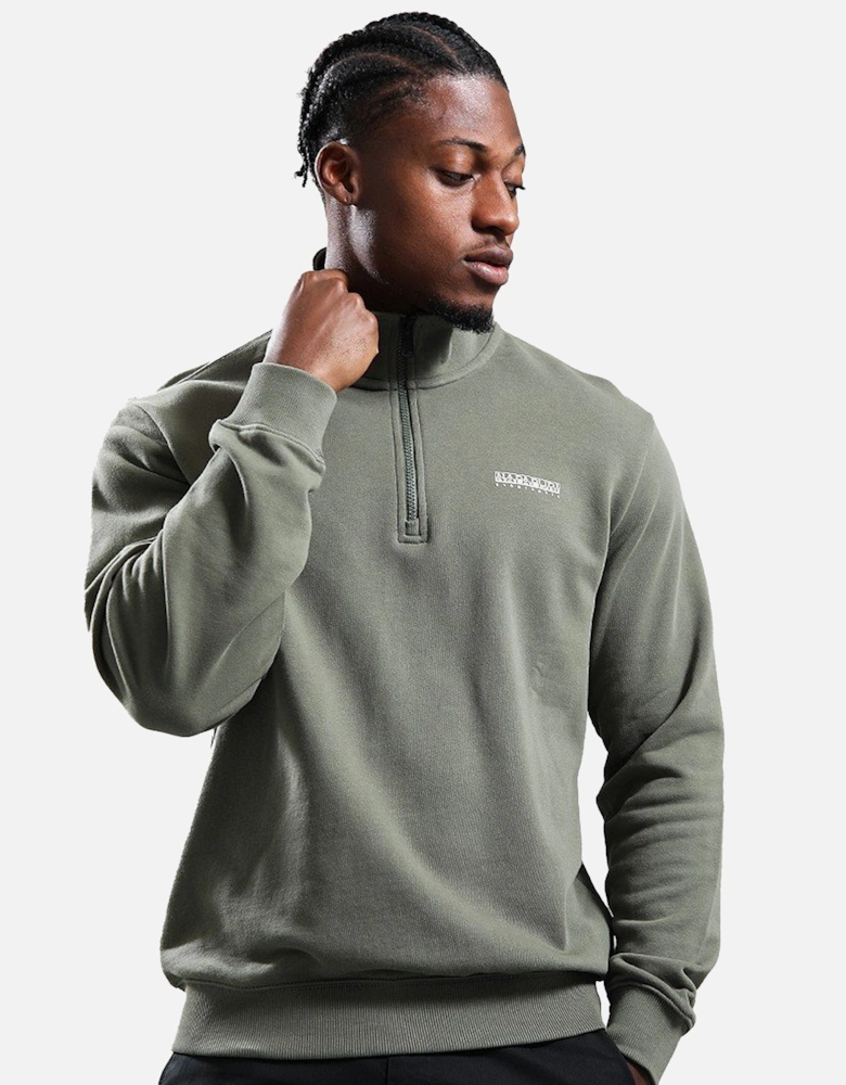 Small Box Half Zip Sweatshirt Tea Leaf