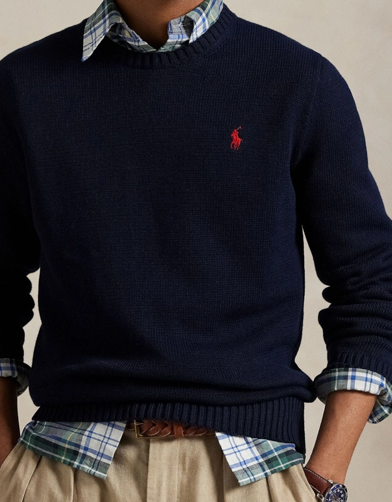 Ralph Lauren Cotton Crewneck Sweater - Hunter Navy