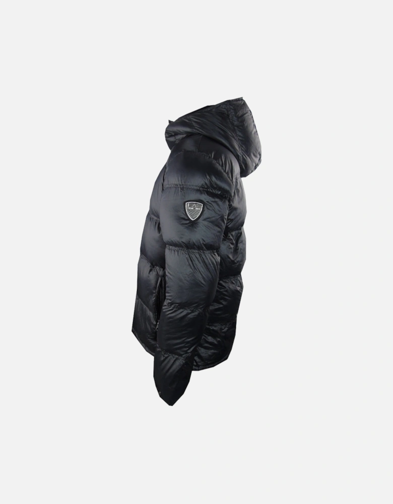 Plain Black Hooded Jacket
