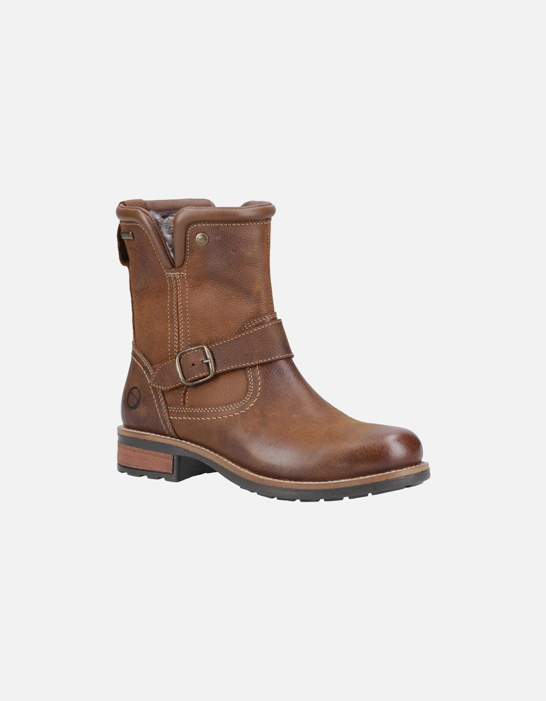 Kinsham Leather Women's Tan Winter Mid Calf Boots, 10 of 9