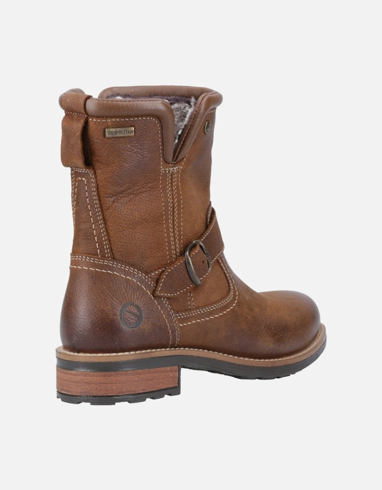 Kinsham Leather Women's Tan Winter Mid Calf Boots