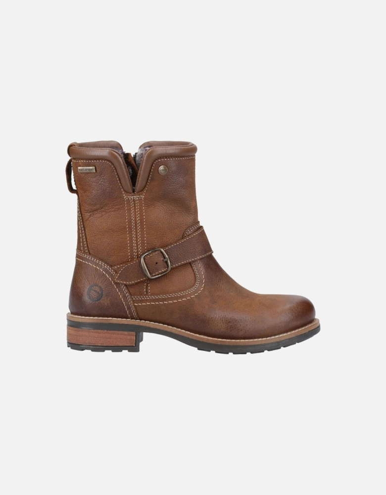 Kinsham Leather Women's Tan Winter Mid Calf Boots