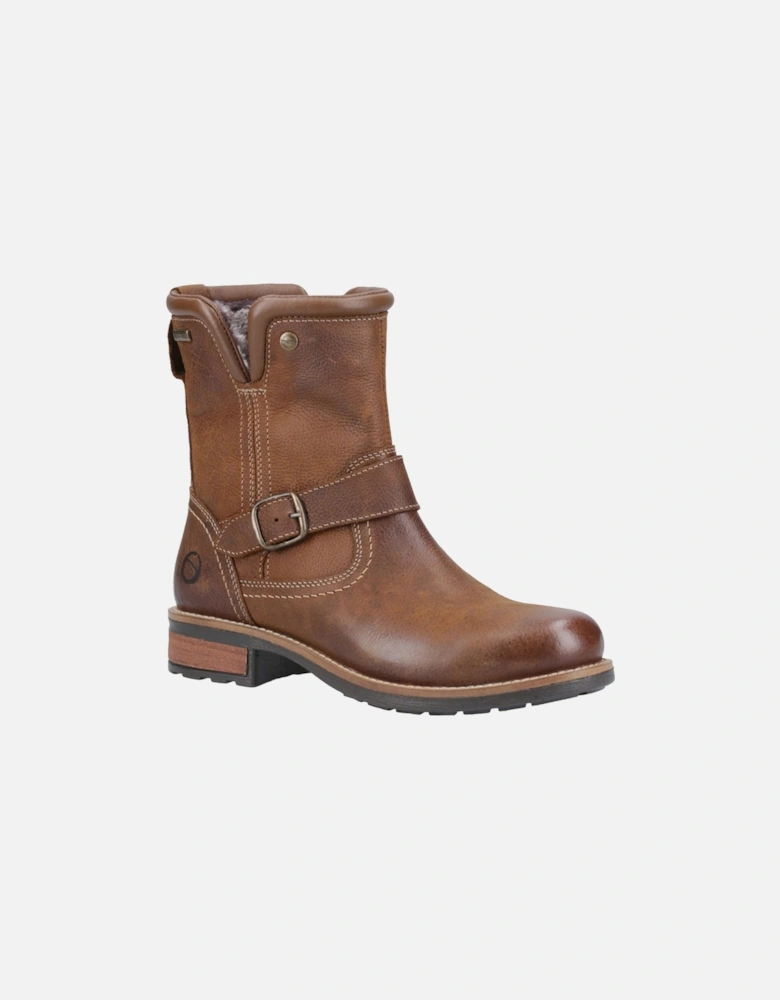 Kinsham Leather Women's Tan Winter Mid Calf Boots