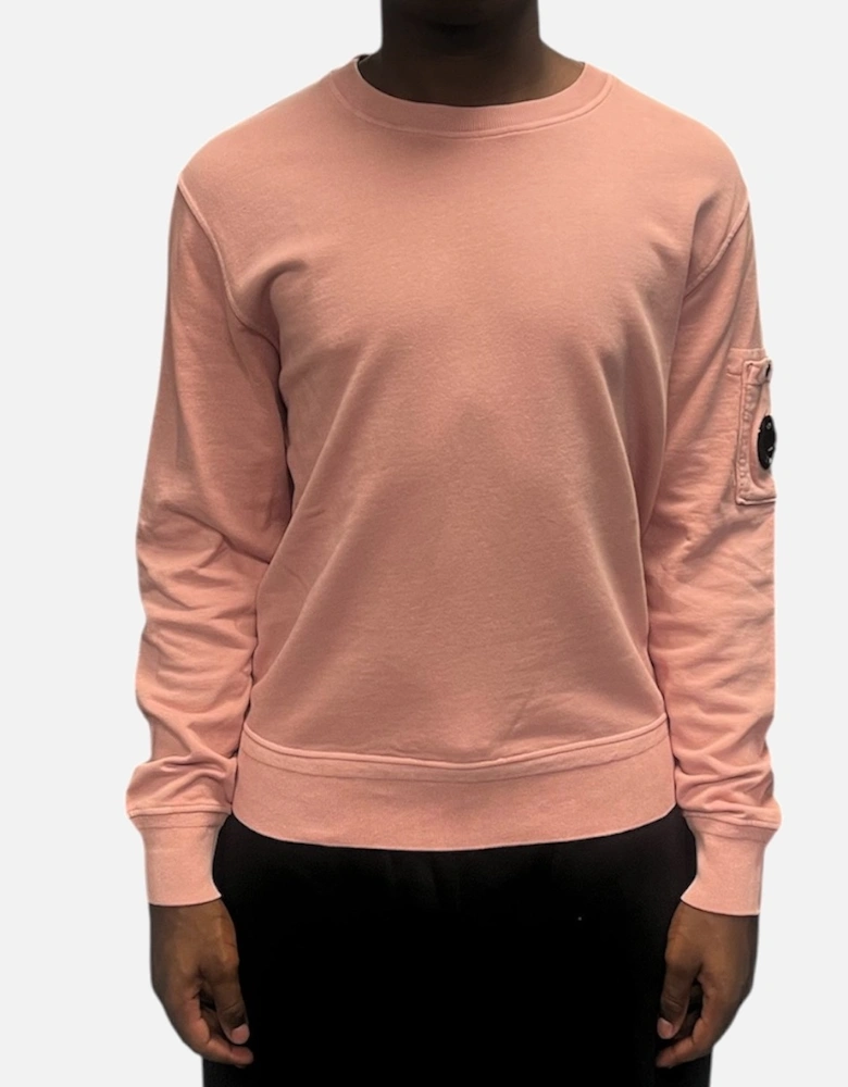 Resist Dyed Lens Sweatshirt - Pale Mauve