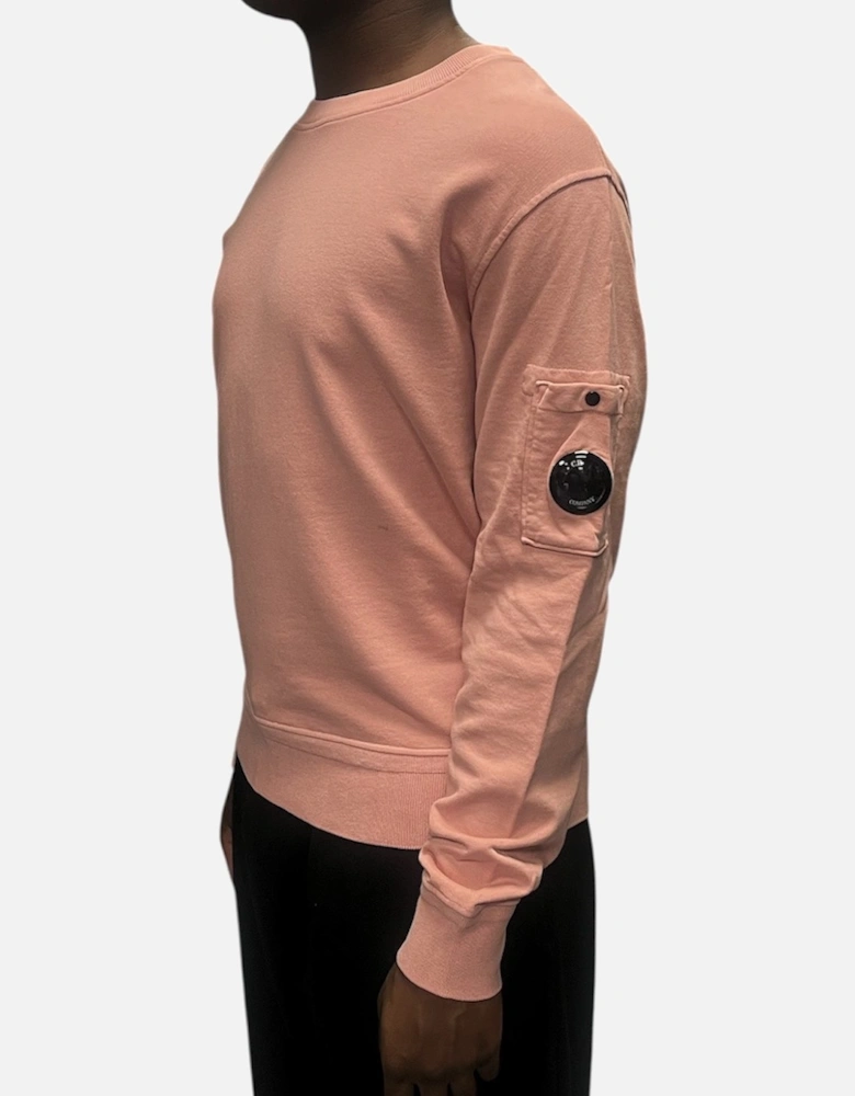 Resist Dyed Lens Sweatshirt - Pale Mauve