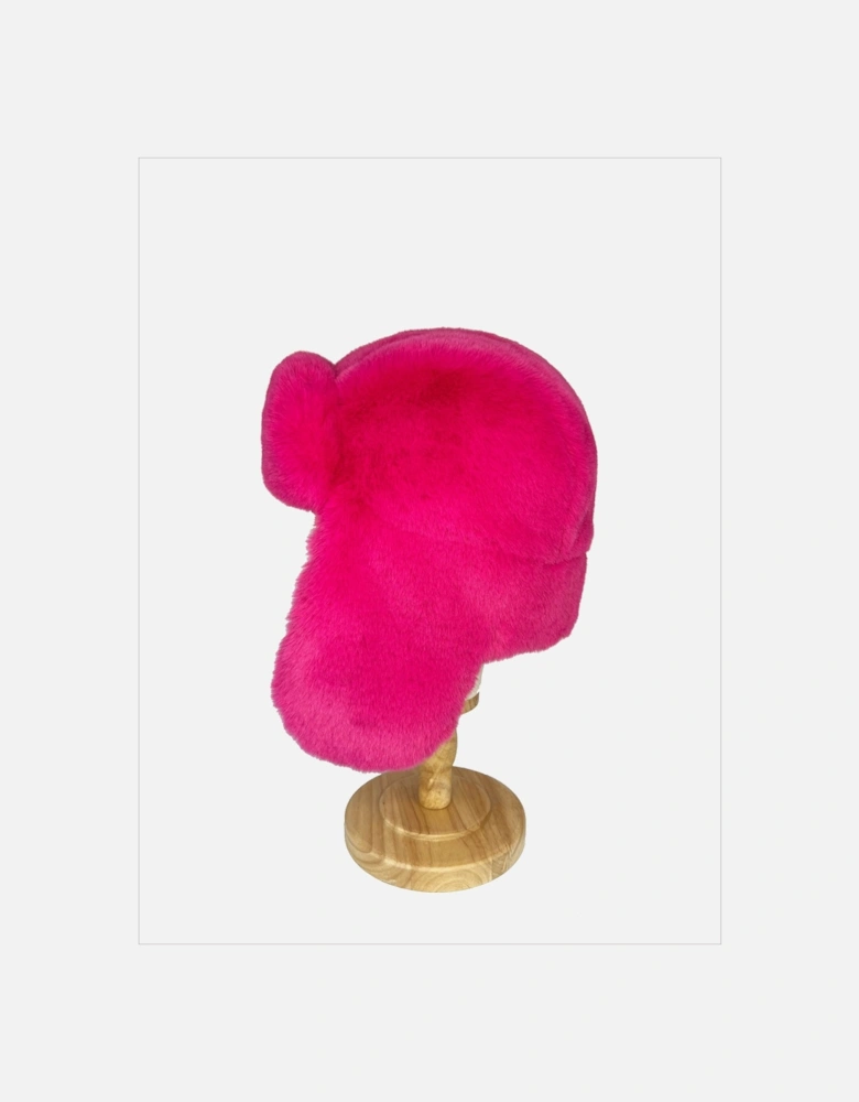 AW25 Billie Faux Fur Trapper-Fuchsia